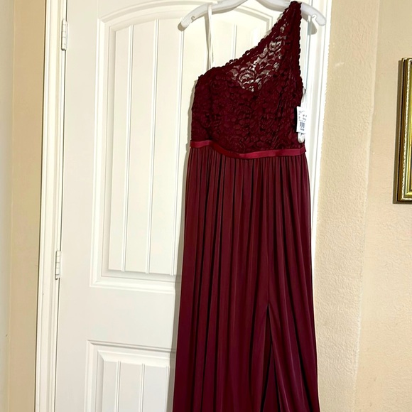 David's Bridal Other - Long one shoulder lace